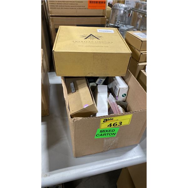CASE OF AMERICAN LIGHTING PS14-E26-WW LIGHT BULBS & BOX OF LED VOLTAGE DRIVERS,