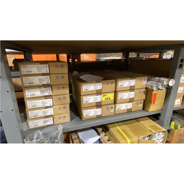 SHELF OF TOTO COMMERCIAL TOUCHLESS FAUCETS & ASSORTED CIRCUIT TRACKS