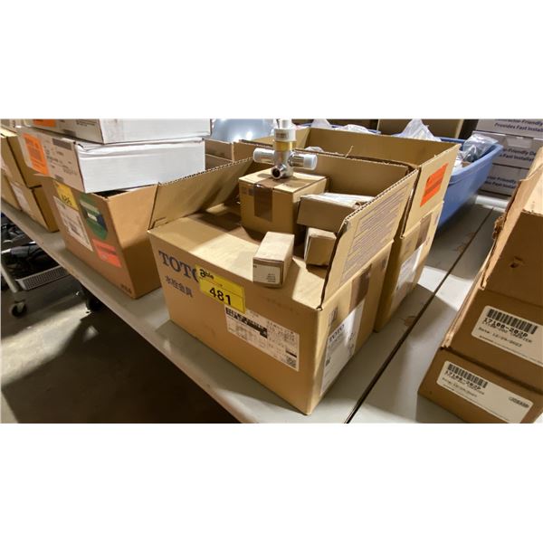 2 CASES OF TOTO TLE05701U THERMOSTATIC MIXING VALVES & ASSORTED TOTO BATTERIES