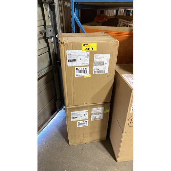 2 CASES OF 10 ABB CM-PS-SP-3 THERMOPLASTIC PICTOGRAM EXIT SIGNS