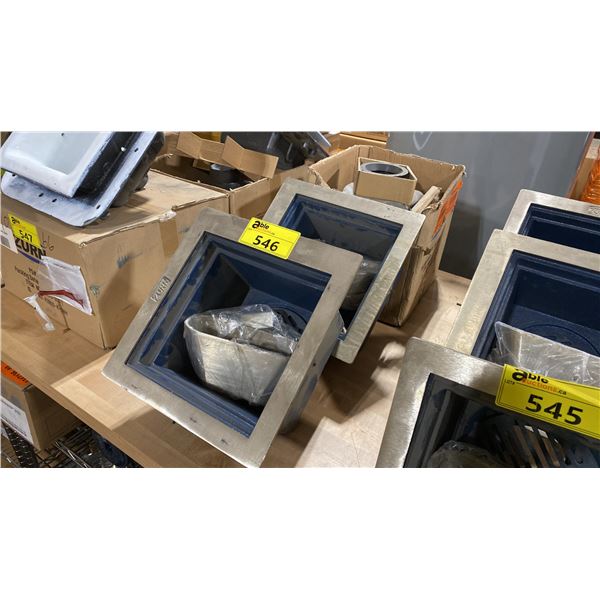 3 ZURN COMMERCIAL TOP DRAIN BOTTOM OUTLET INDUSTRIAL PLUMBING COMPONENTS