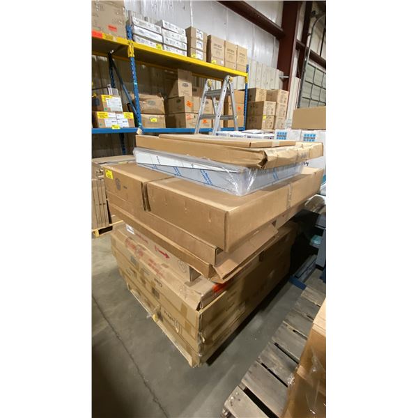 PALLET OF COMMERCIAL SANITARY WALL BOXES, MIRRORS, & MEEK MIRRORS *MUST TAKE ALL*