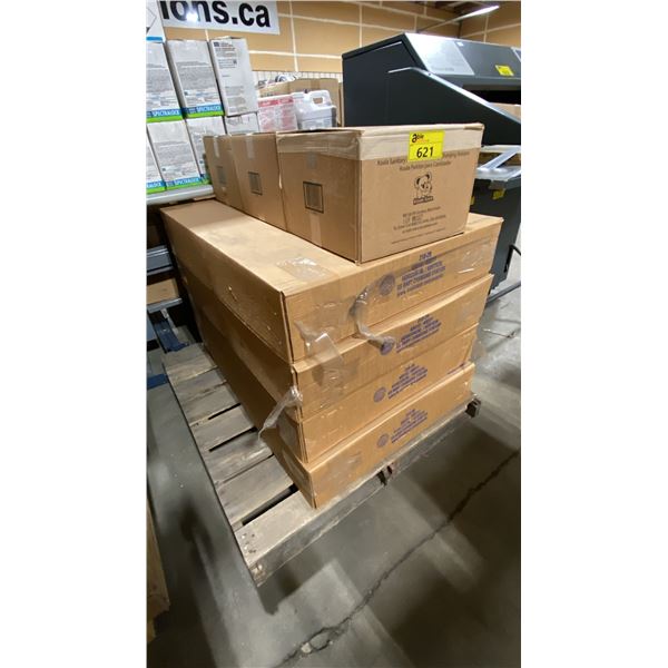 PALLET OF 4 KOALA KARE KB310/KB3211 HORIZONTAL / VERTICAL SS BABY CHANGE STATIONS WITH 3 BOXES OF