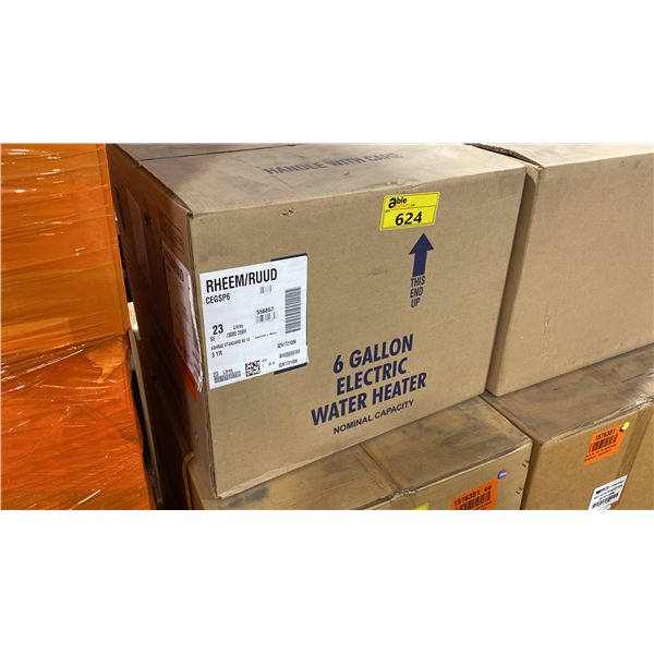 RHEEM/RUUD CEGSP6 6 GAL COMMERCIAL ELECTRIC WATER HEATER