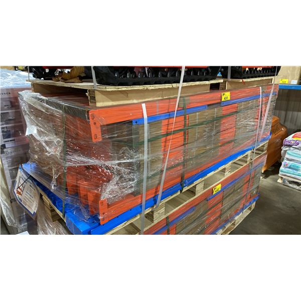 PALLET OF SKLP SK-HJ6 HEAVY DUTY METAL WAREHOUSE STORAGE SHELVES WITH 800 LBS CAPACITY PER SHELF