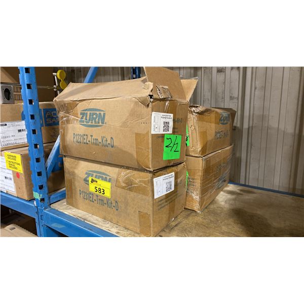 6 BOXES OF ZURN P1231EZ COMMERCIAL D-TRIM KITS