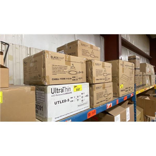 7 BOXES OF ASSORTED BLACKSTAR COMMERCIAL LED BAY LIGHTING