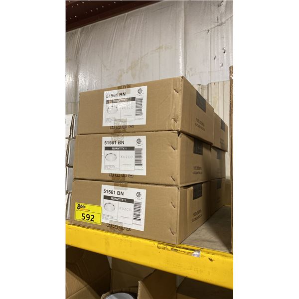 6 BOXES OF KUZCO 51561BN BRUSH NICKEL CEILING LIGHTS