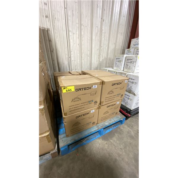 PALLET OF 11 BOXES OF 18 ORTECH SLIM4DGF-5K-BK COMMERCIAL SLIM 4" DESIGNER GIMBAL FLAT LIGHTING