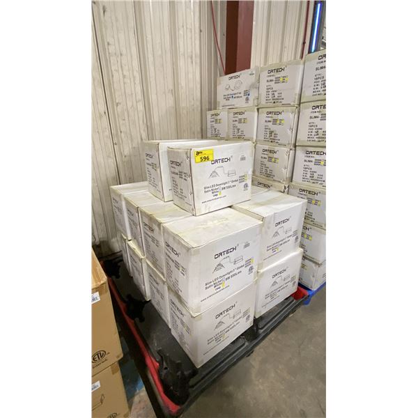 PALLET OF 18 BOXES OF 18 ORTECH SLIM3GIM-4K-0RB COMMERCIAL SLIM 3" DESIGNER GIMBAL LED DOWN LIGHTING