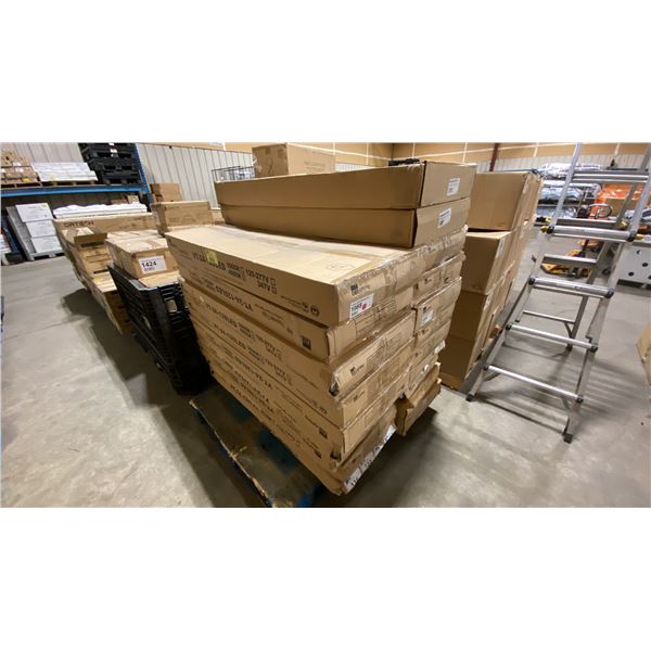 PALLET OF 18 EELIGHTING VT-24-120LED 4000K VAPOR TIGHT LIGHTING & 2 BOXES OF PHB-4W-7675