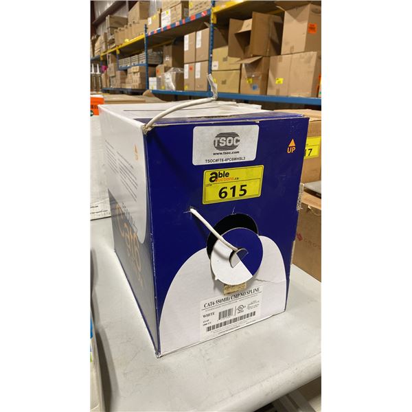 BOX OF 550 MHZ COMMERCIAL CAT6 WHITE UNSHIELDED CABLING