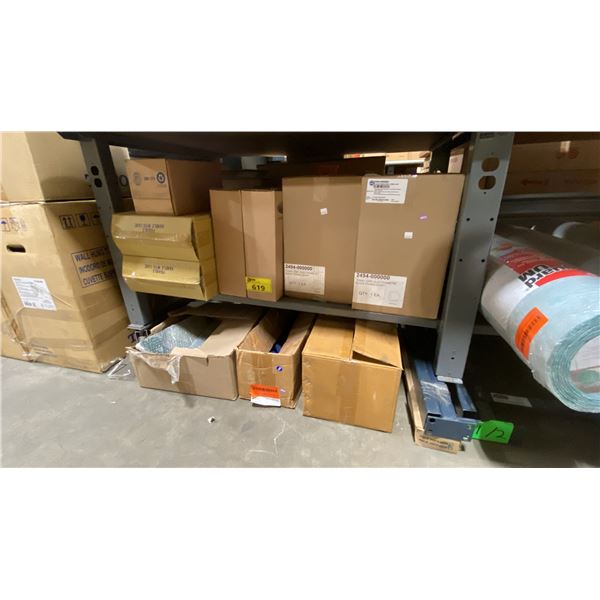 2 SHELVES OF ASSORTED COMMERCIAL SANITARY DISPENSERS & VARIOUS MOUNTING BRACKETS *MUST TAKE ALL*
