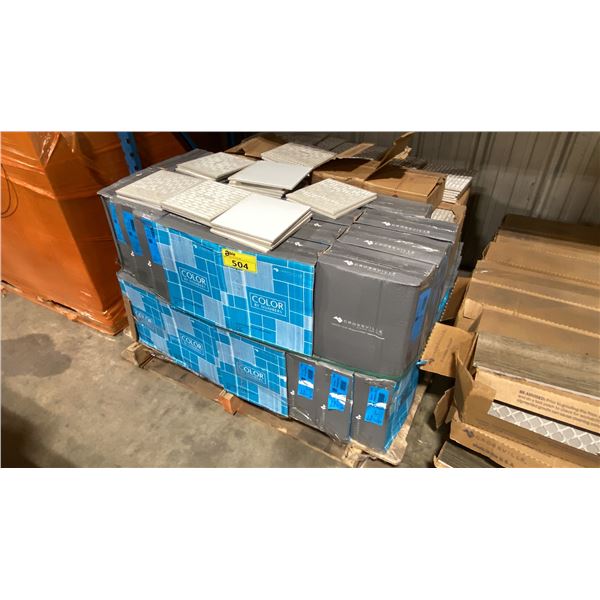 PALLET OF CROSSVILLE WT02/.10412S 4X12 TILES & CROSSVILLE 8X8 WHITE TILES