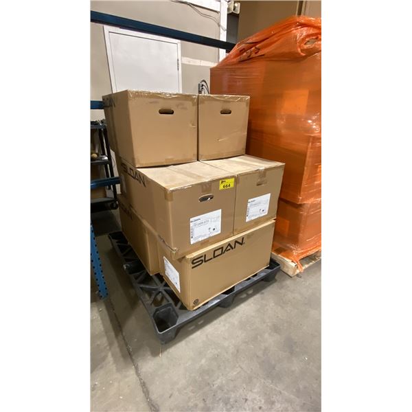 PALLET OF 8- SLOAN ST2459-STG COMMERCIAL WALL MOUNT TOILET BOWLS