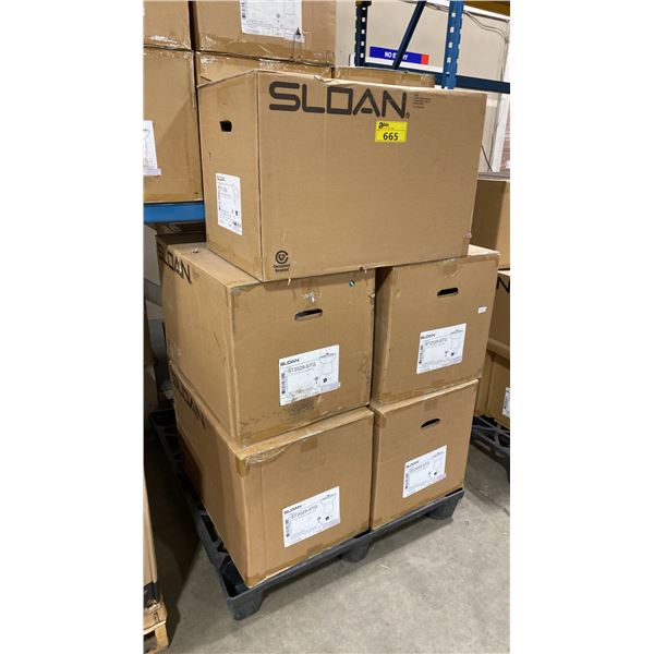 PALLET OF 7 SLOAN ST2029-STG COMMERCIAL FLOOR-MOUNTED ELONGATED TOILET BOWLS