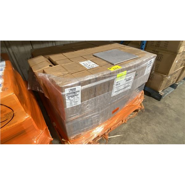PALLET OF 12X12" LIGHT GREY STONE TILES