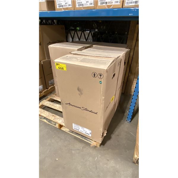 PALLET OF 5 AMERICAN STANDARD 3447101.020 GLENWALL VORMAX BACK OUTLET ELONGATED WALL-HUNG