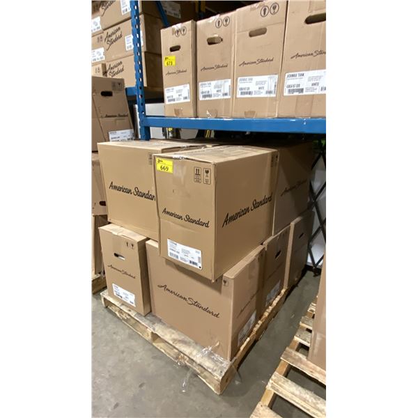 PALLET OF 10 AMERICAN STANDARD 0356421.020 LUCERNE WALL HUNG D-SHAPED LAVATORY SINKS