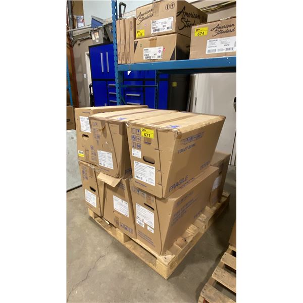 PALLET OF 7 TOTO CT725CU#01 COMMERCIAL FLOOR MOUNT TOILET BOWLS