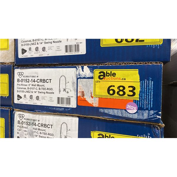T&S B-0152-14-CRBCT COMMERCIAL PRE-RINSE FAUCET ASSEMBLY WITH 14"SWING NOZZLE