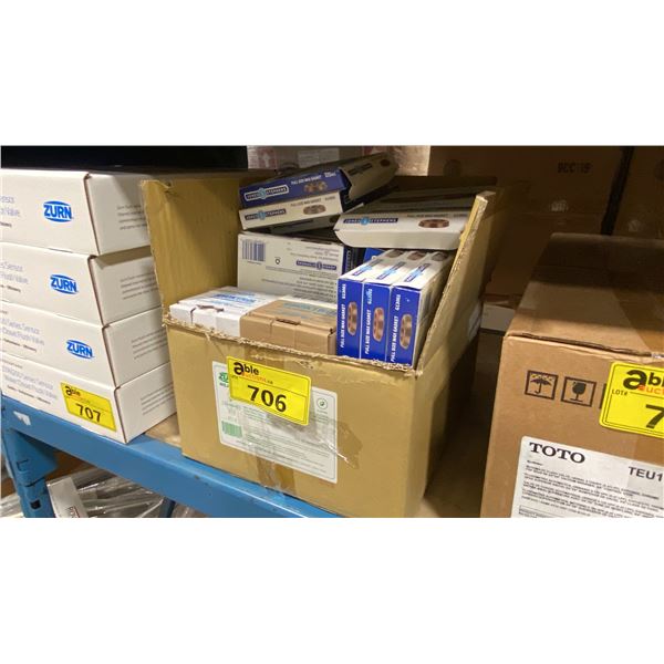 BOX OF FULL SIZE WAX GASKETS & WATER HAMMER ARRESTORS