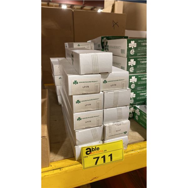 10 BOXE OF MCGUIRE FLEX HOSE & 11 BOXES OF CHROME SUPPLY VALVE PLUMBING HARDWARE
