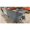 Image 2 : GREY 2 DOOR MOBILE WORKBENCH WITH 5 DRAWERS APPROX 69"L X 24"D X 38"H