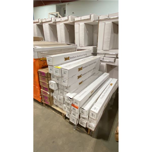 PALLET OF WESTBURY ALUMINUM RAILINGS & ARMSTRONG XL7342 PRELUDE XL 15/16" EXPOSED TEE