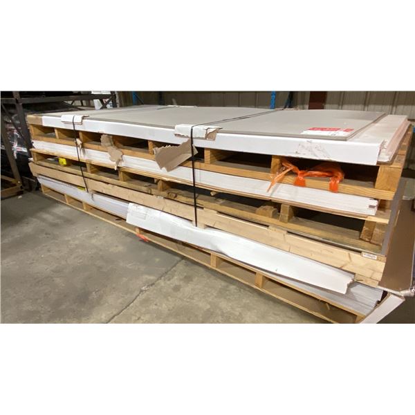 PALLET OF TEXTURED WHITE COMPOSITE REEFER UNIT/SHOWER PANELS
