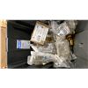 Image 3 : PLASTIC BIN OF ASSORTED COMMERCIAL PLUMBING PARTS & VALVES *BIN INCLUDED*