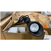 Image 5 : LOT OF INDUSTRIAL LIGHTING, ELECTRICAL BOXES, COMPOSITE GRIDS, ROLL OF FABRIC BACKED VINYL & ZURN