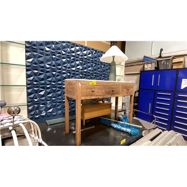 MOSAIC HALLWAY TABLE, 2 CHILDRENS BENCHES, MOBILE FOLDING BAR STATION & BEADED CURTAIN