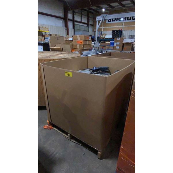 CARDBOARD PALLET BIN OF ZURN ASSORTED INSET COMMERCIAL FLOOR DRAINS