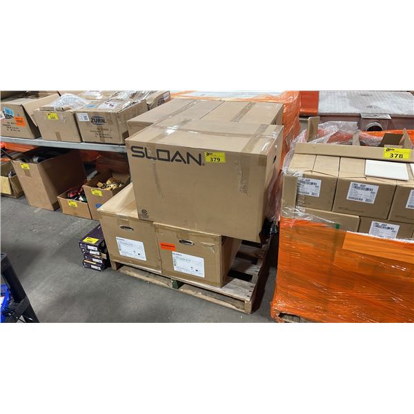 PALLET OF 6 ASSORTED SLOAN COMMERCIAL TOILET BOWLS