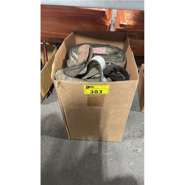 BOX OF ASSORTED LIFTING SLINGS