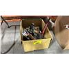 Image 1 : BOX OF ASSORTED TRAILER HITCHES & CHAIN BINDERS