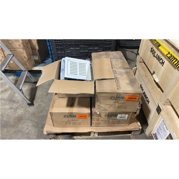 7 ASSORTED ZURN IN FLOOR ACID RESISTANT SINKS