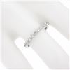 Image 3 : NEW 14K White Gold 0.36 ctw Round Diamond Center Shared Prong Wedding Band Ring