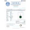 Image 4 : 20.69 ctw Emerald and 3.08 ctw Diamond Platinum Pendant