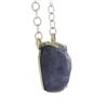 Image 4 : Chinchar Maloney 14k White Gold Uncut Purple Pendant on 18" Cable Link Chain