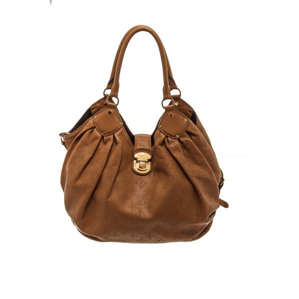 Louis Vuitton Brown Monogram Mahina Leather Surya L Shoulder Bag