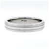 Image 4 : Men's Solid.950 Platinum 5mm Classic Dual Milgrain Polished Band Ring Size 11
