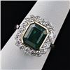 Image 3 : 3.58 ctw Emerald and 0.87 ctw Diamond 18K Yellow and White Gold Ring