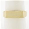 Image 1 : Solid 14K Yellow Gold Engraveable Elongated Rectangular Polished Signet Ring