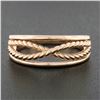 Image 2 : NEW 14k Rose Gold Polished Twisted Gold Wire Infinity Stackable Band Ring