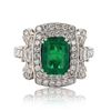 Image 1 : 2.34 ctw Emerald and 1.03 ctw Diamond Platinum Ring