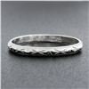 Image 7 : Antique Platinum 2.2mm Milgrain & Textured Work Eternity Stackable Band Ring
