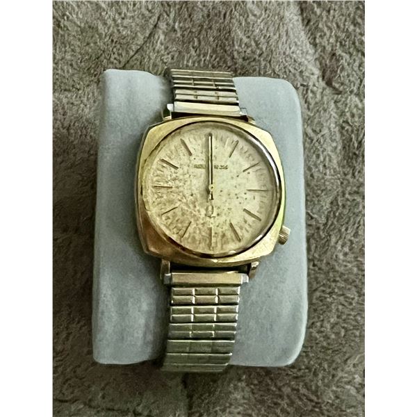 ACCUTRON BULOVA 10KT ROLLED GOLD PLATED CASE WATCH VINTAGE