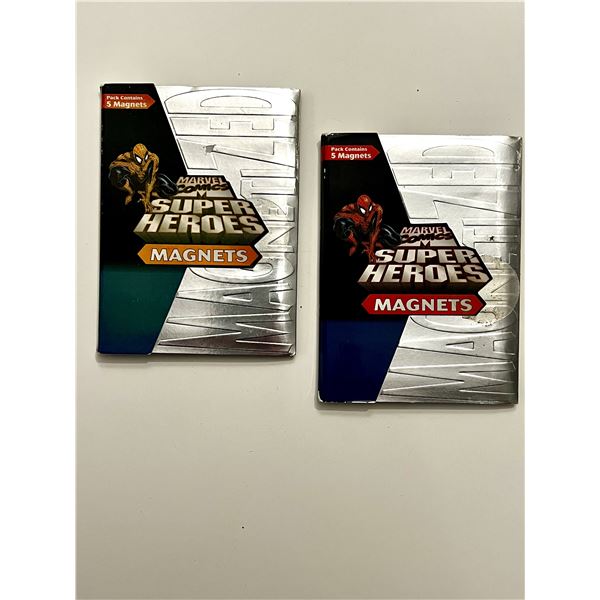 1996  MARVEL COMICS SUPER HEROES MAGNET  2 PACKS (10 MAGNETS)